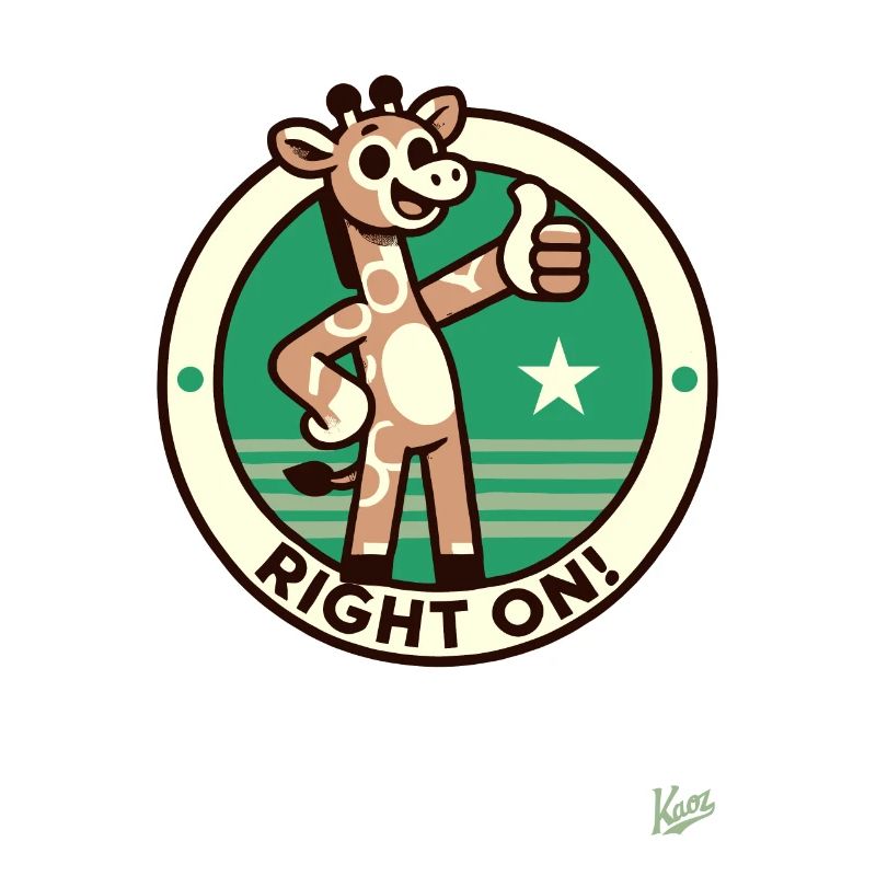 Thumbs up giraffe - Just right, keep it