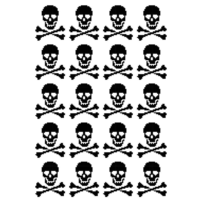 pixelated skulls pattern