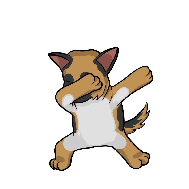 Schäferhund dabbing german sheperd