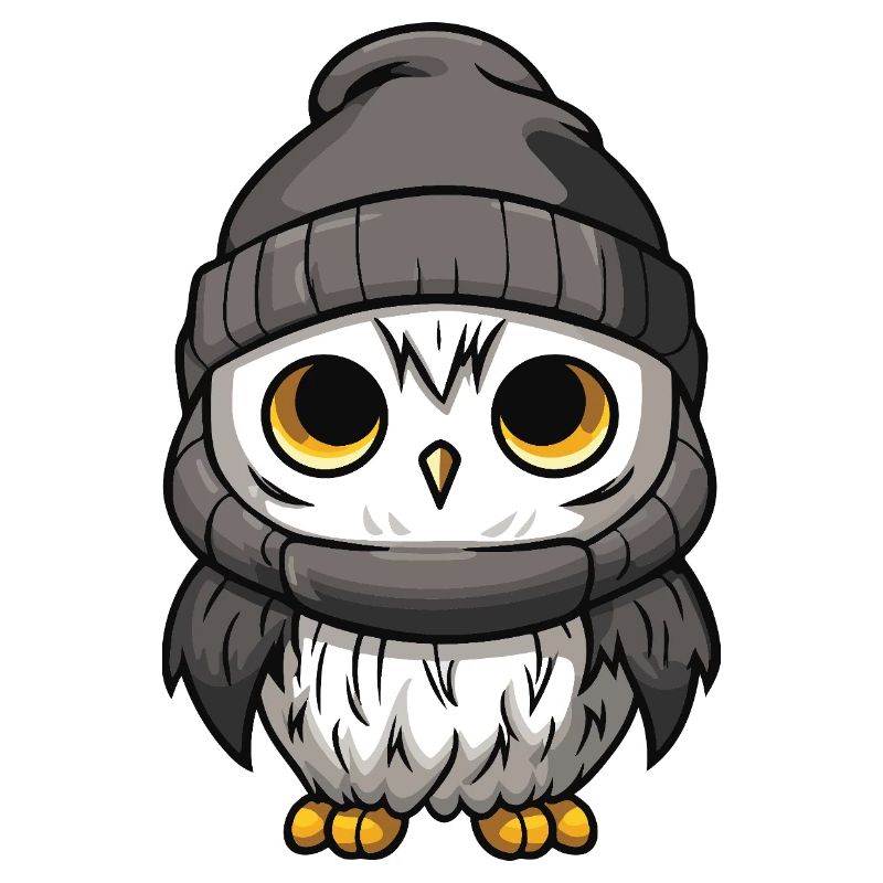 Eule Comic Winter Cozy
