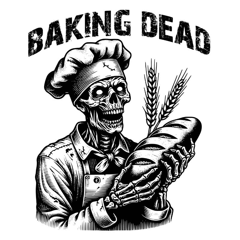 Zombie als Bäcker - gruseliger Horror Bäcker