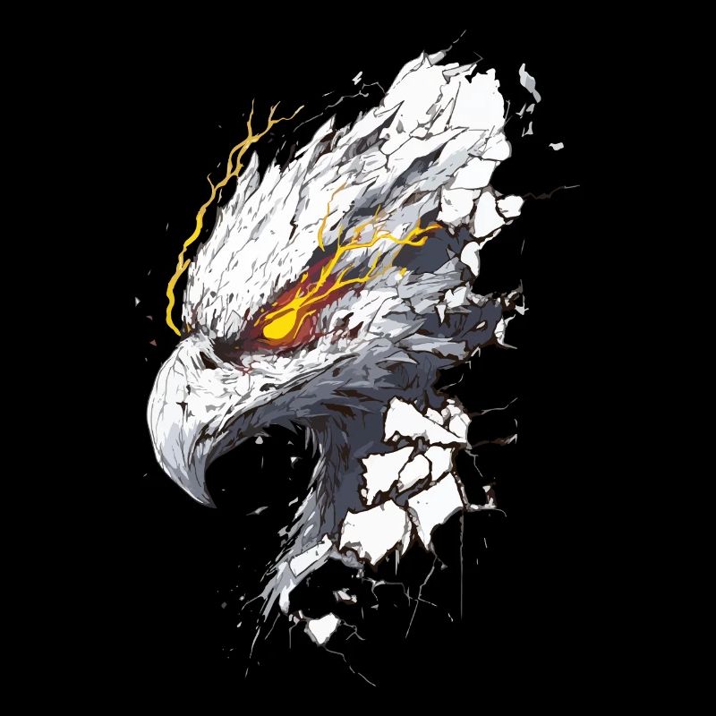 Cyborg eagle with laser vision breaks through wall