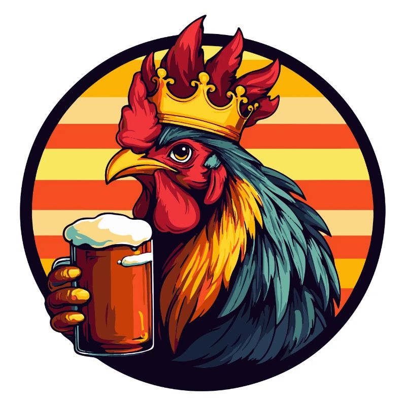 Bande dessinée de bière de coq