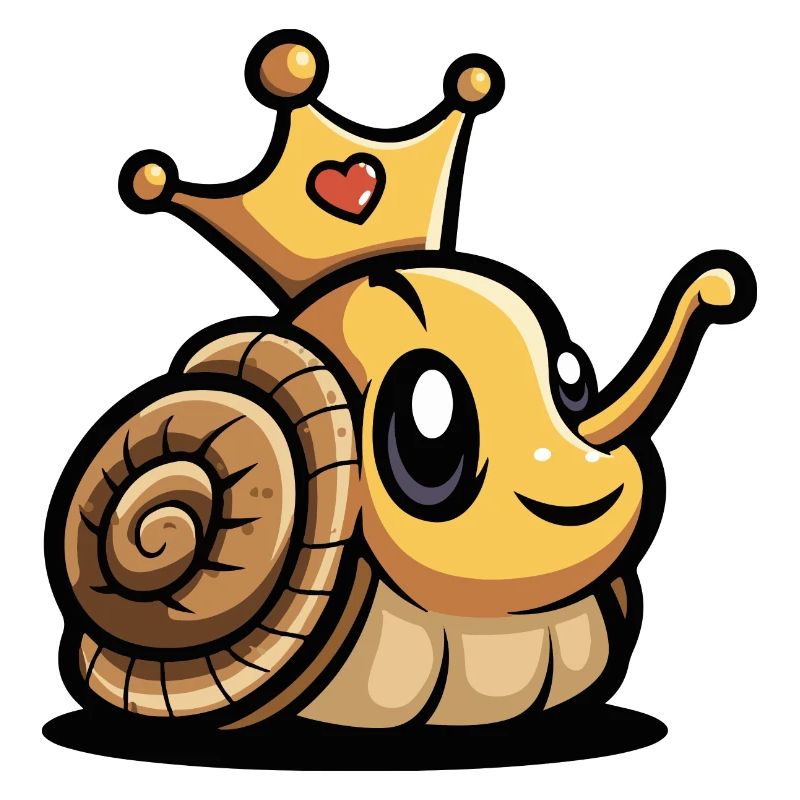 Schnecke Comic Krone
