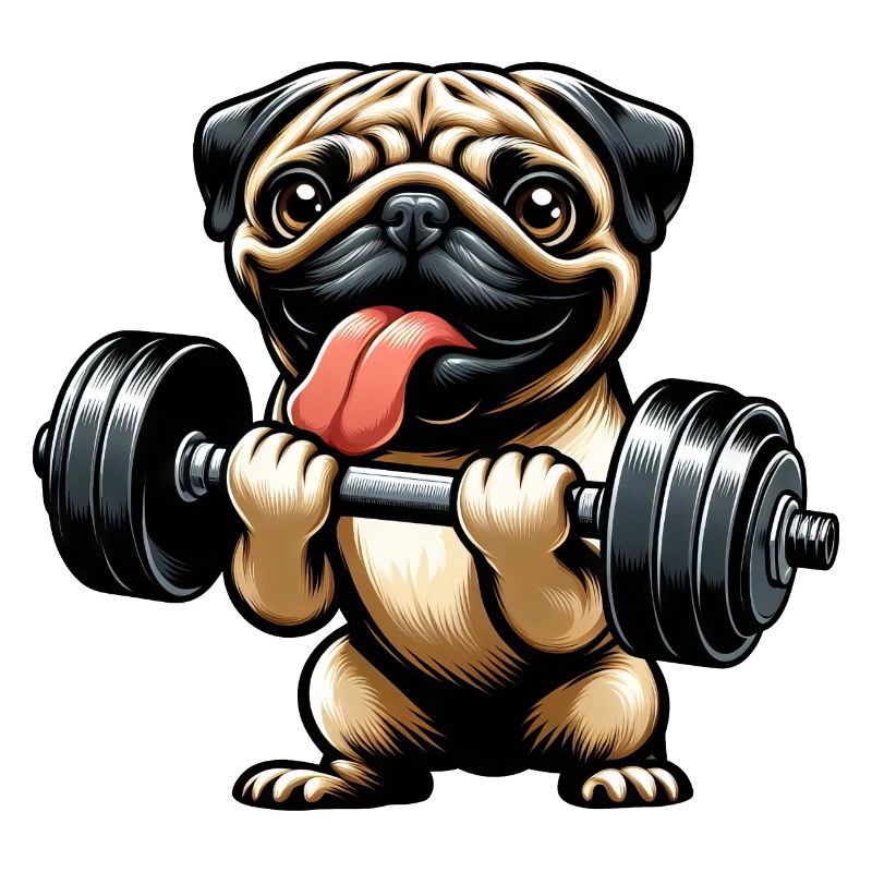 Pug Workout: Dumbbell Training with Fun