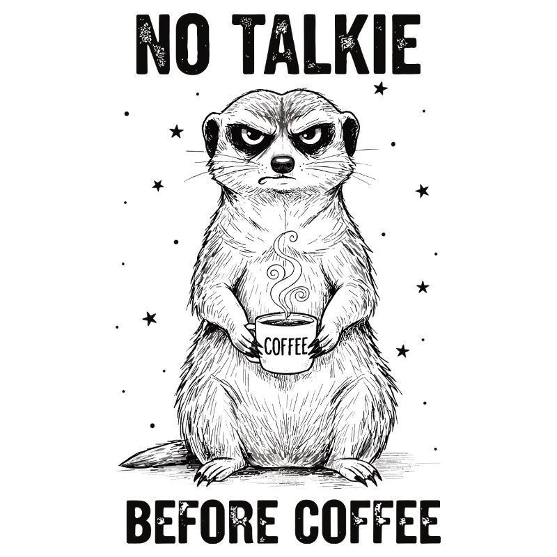 Pas de conversation devant un suricate amateur de café