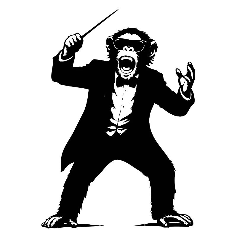 Affen Dirigent im The Monkey Dance Orchestra