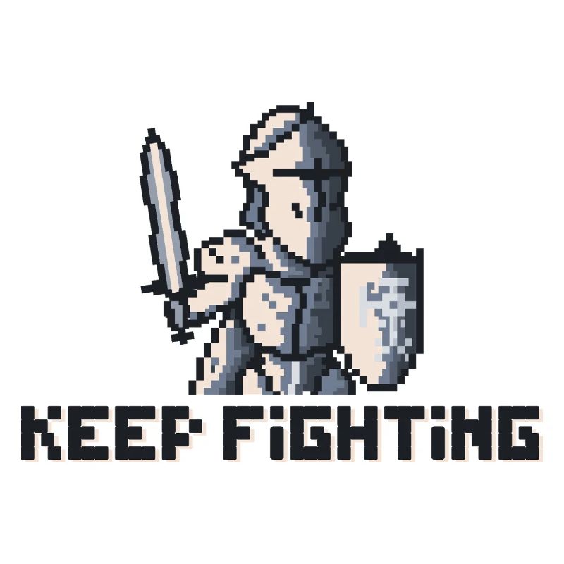 Pixel Art Knight - Keep Fighting