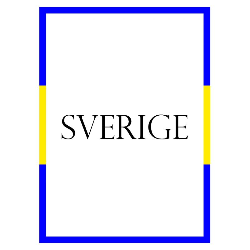 Suède Sverige, Lettrage de déclaration avec drapeau