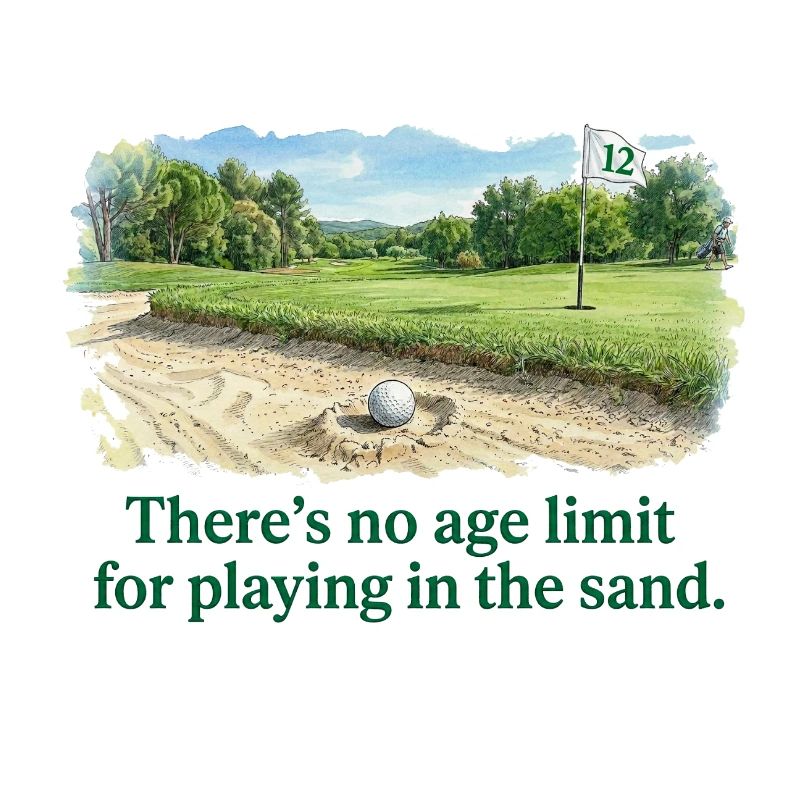Pas d'âge pour jouer dans le sable golf
