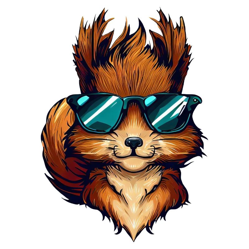 Cool Squirrel - Squirrel with sunglasses