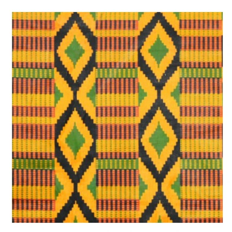 Green, yellow and black colored diamond patterns