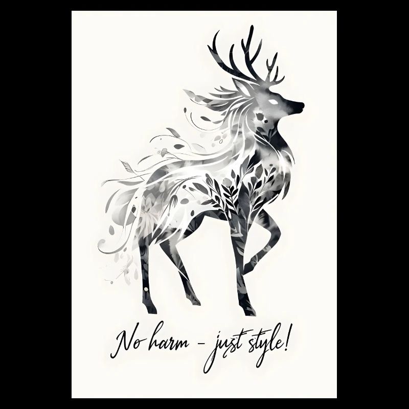 Hirsch Tier Spruch Geschenk