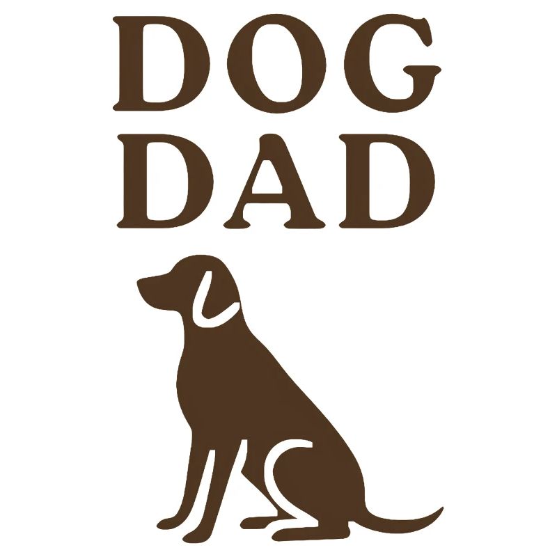 Silhouette de papa chien Labrador amour