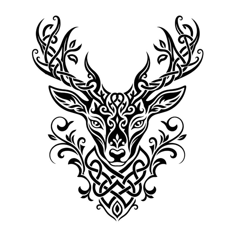 Celtic Deer Head Knot Pattern