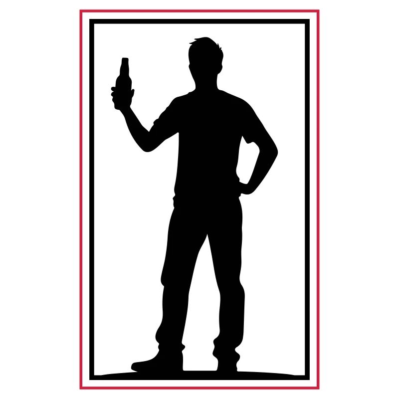 Drinking Bier Silhouette