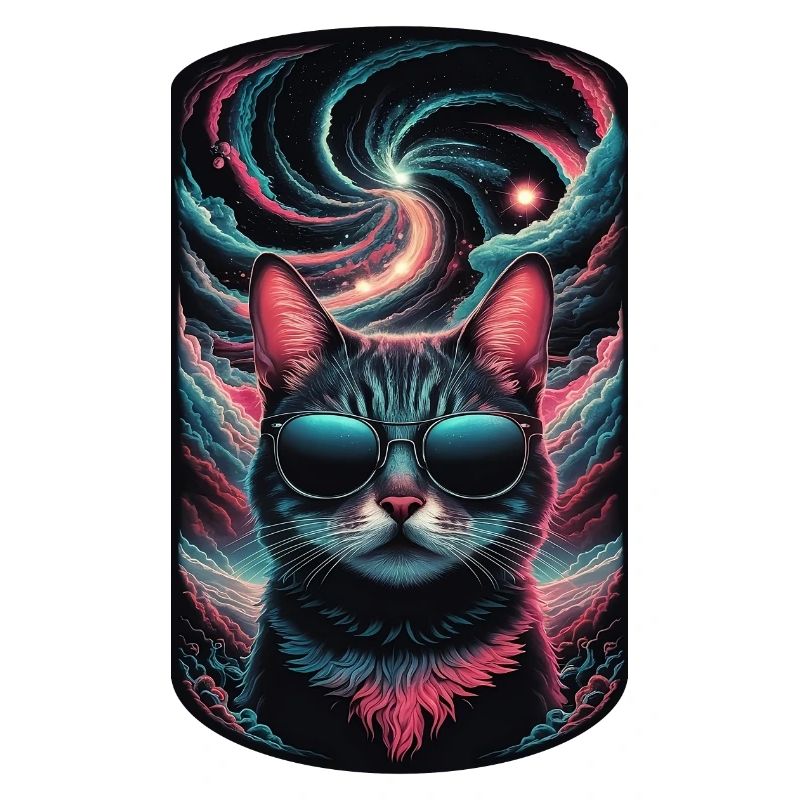 chat dans l'espace - chaton avec lunette de soleil