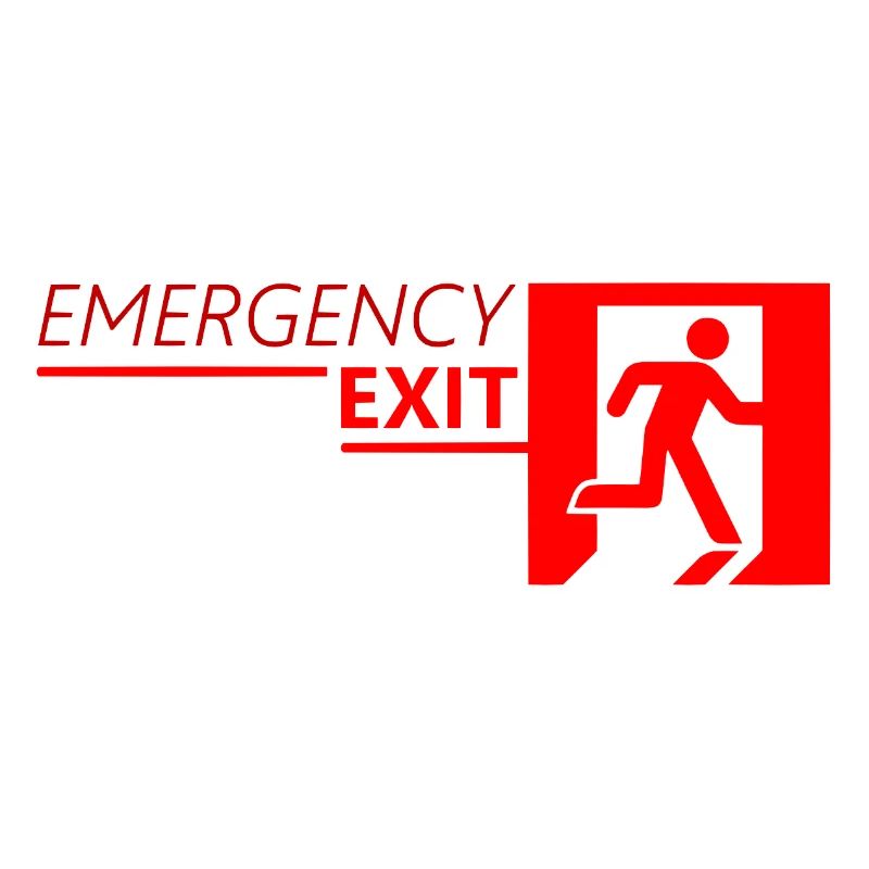 Emergency EXIT Classic Red