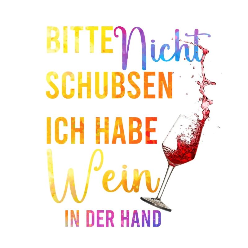 Please don't push – wine in your hand