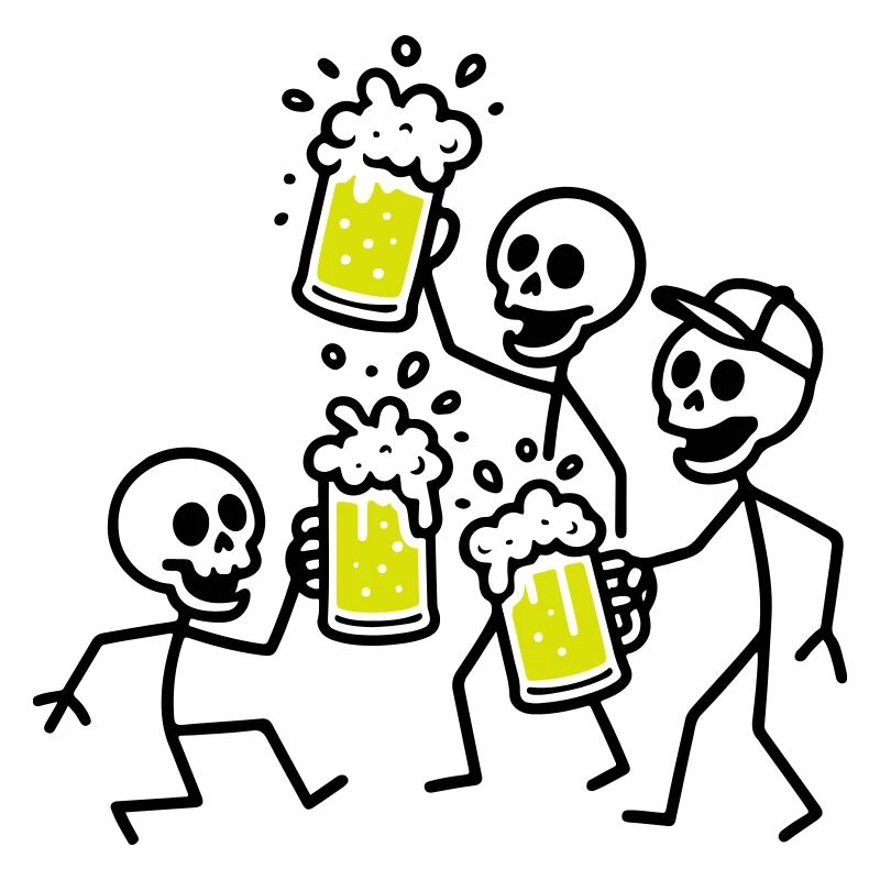 Bier Team Skelett