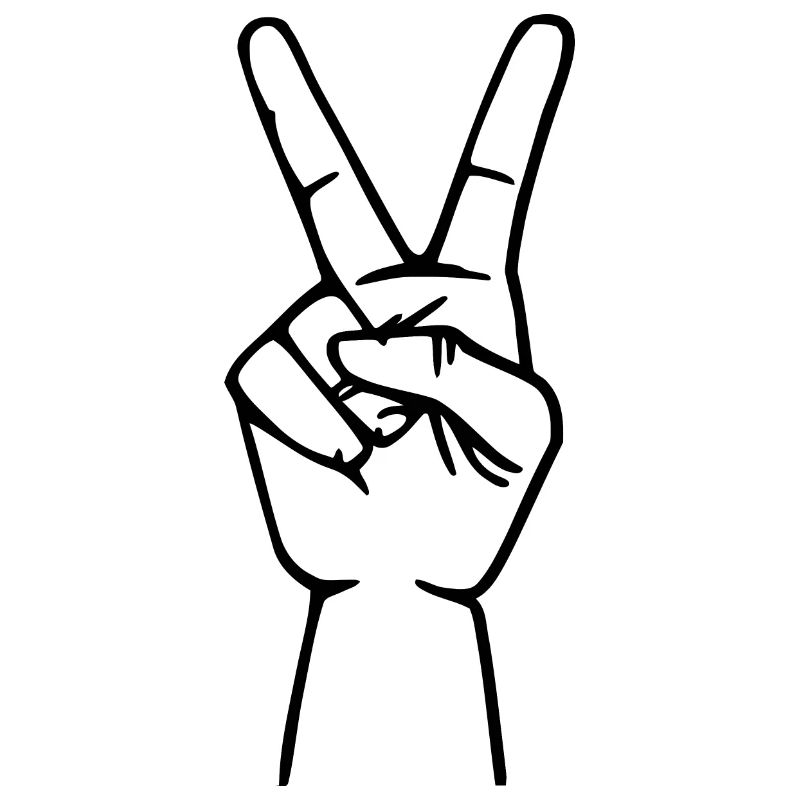 Peacezeichen siegeszeichen hand