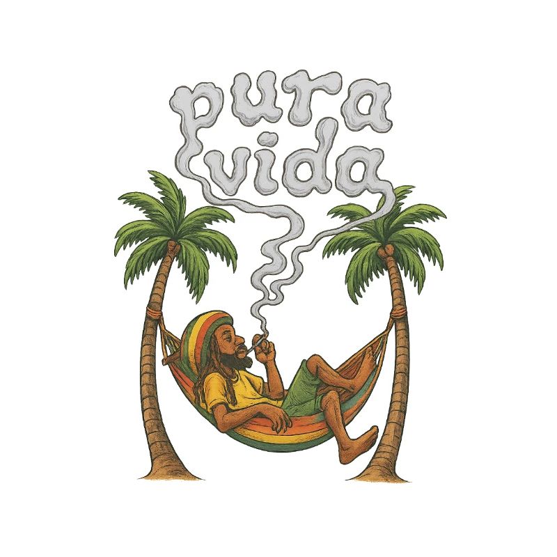 Pura Vida relaxed rest in hammock