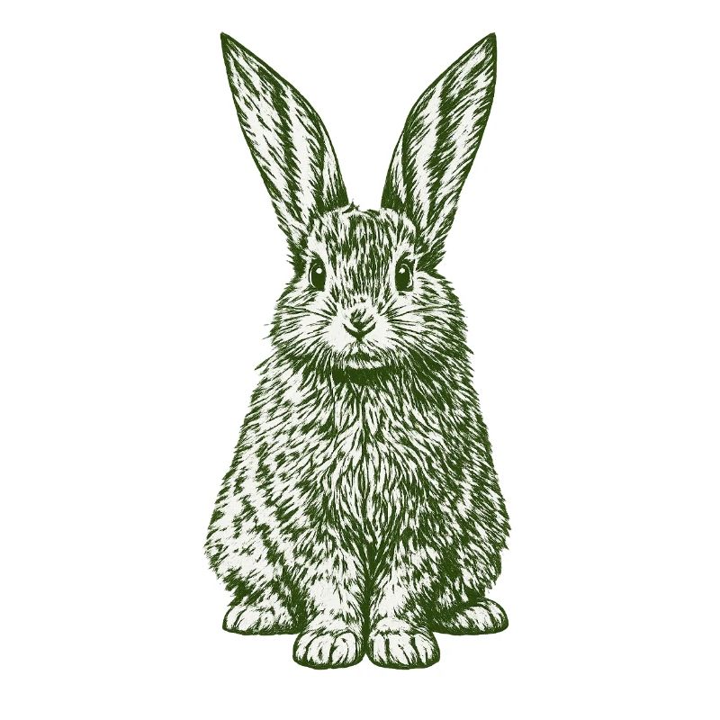 Green Bunny Easter Bunny Vintage