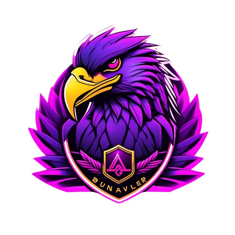 Futuristic eagle with neon accents