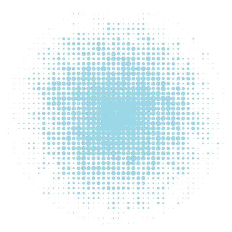 dotted round background light blue