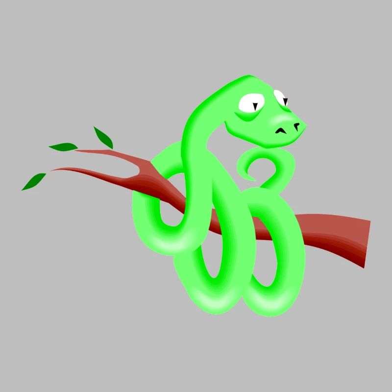 Schlangen Comic Kinder Geschenk Niedlich Python