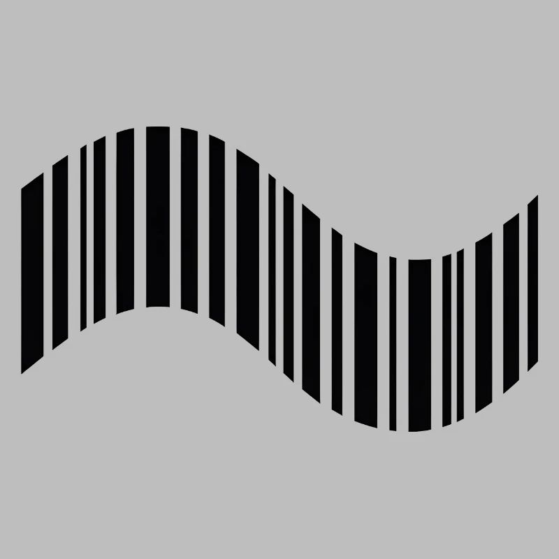 Code-barres en forme ondulée
