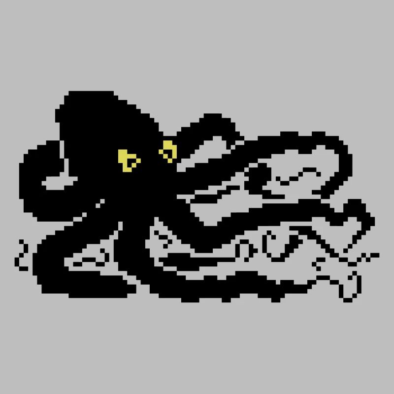 8bit pixel octopus