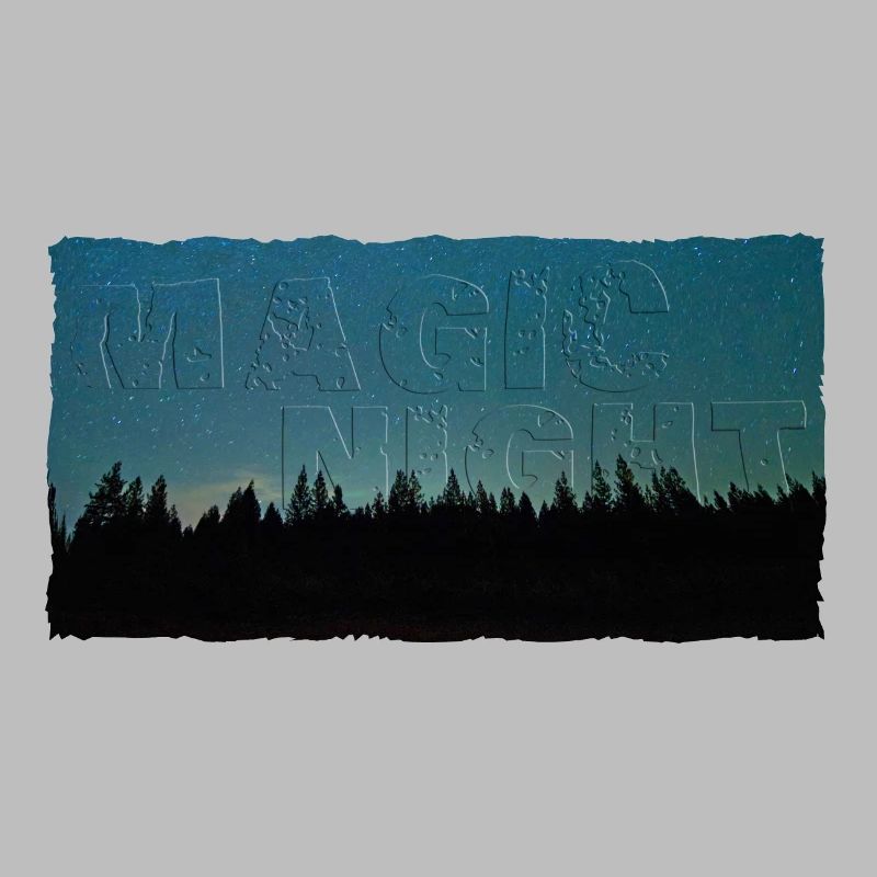 Magic Night | Nachthimmel mit Wald (2. Upload)