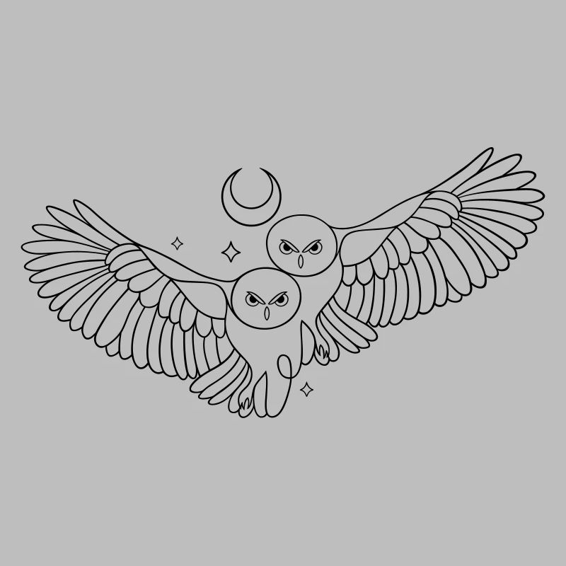 Eule Eulen Mond Liebe Infinity