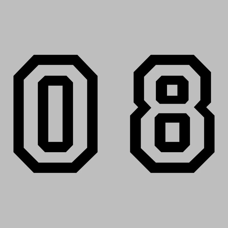 number - 08 - zero eight