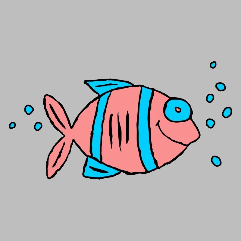 Poisson Cichlide Eau Mer Graffiti Dessin