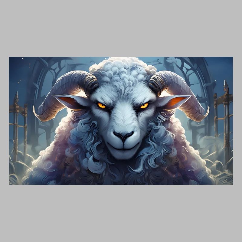 Cute grumpy grouchy animals - sheep