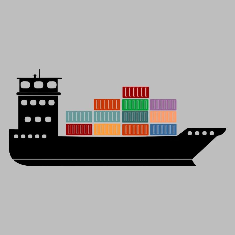 Seecontainerschiff oder Boot mit Containern