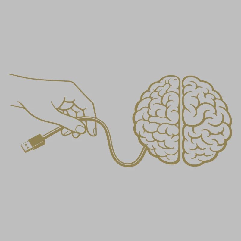 Brain Head Cable Connector Artificial Intelligence