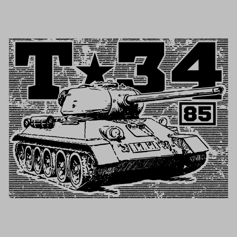 Panzer T-34 85 Silhouette Soviet Russian