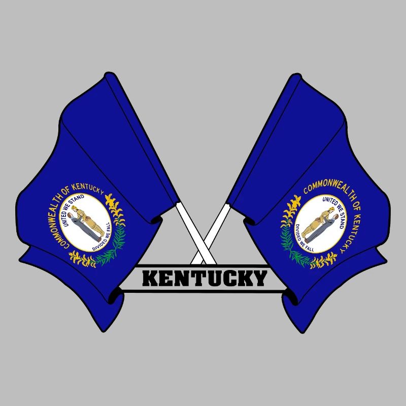 Two flags text KENTUCKY