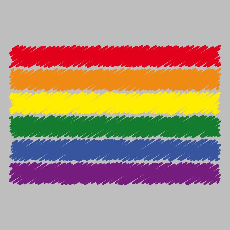 Regenbogenfahne / Rainbow Flag (Scribble / 6er)