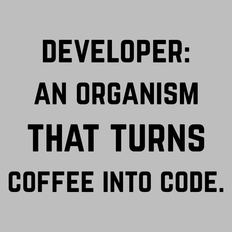 développeur organisme transformant le café en code