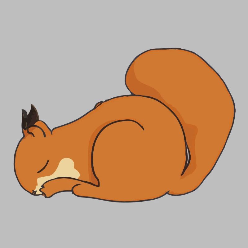 Schlafendes Eichhörnchen Geschenkidee Pyjama