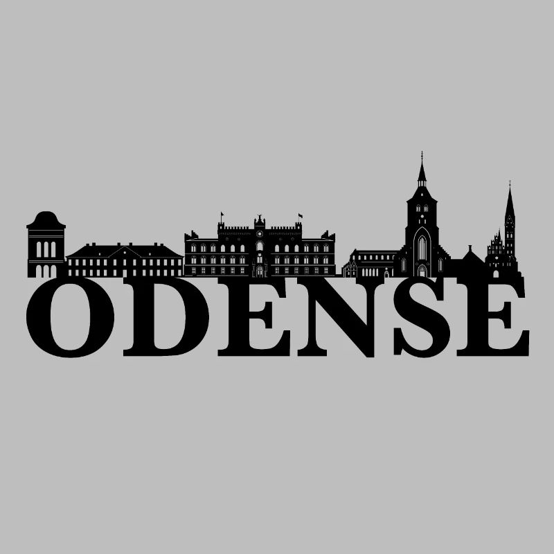 Odense Denmark skyline gift idea