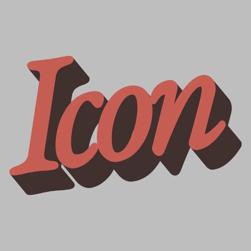 Retro Icon Script in Herbstorange