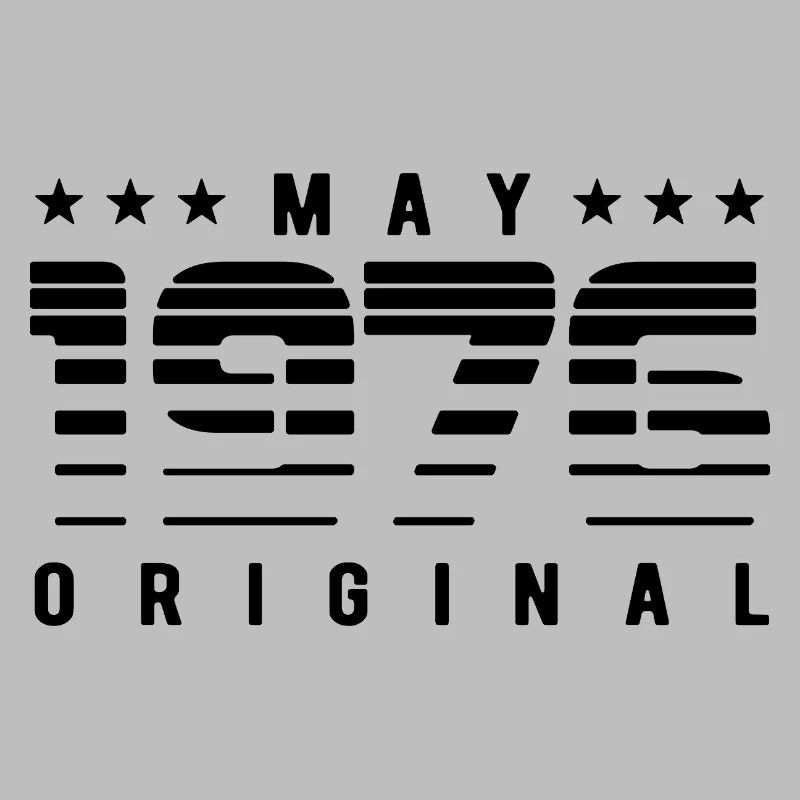 May 1976 Original Striped Vintage Geburtstag