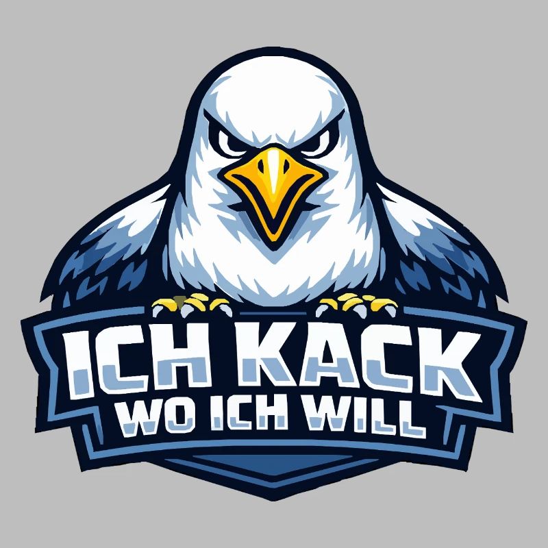 Böse Möwe "Ich kack wo ich will" Spruch