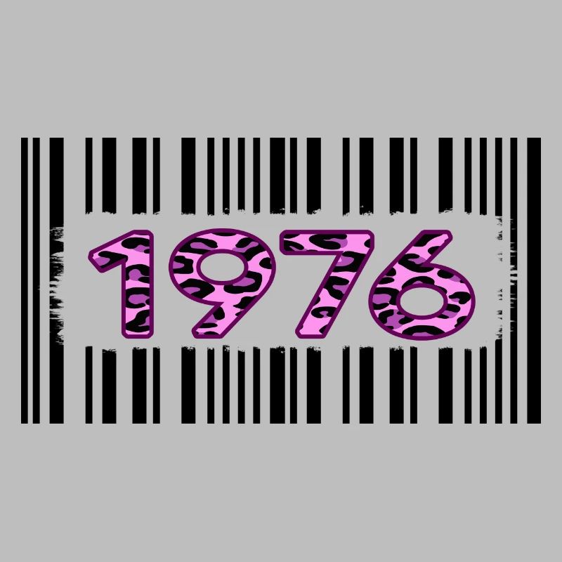 1976 Anniversaire unique rose léopard code-barres