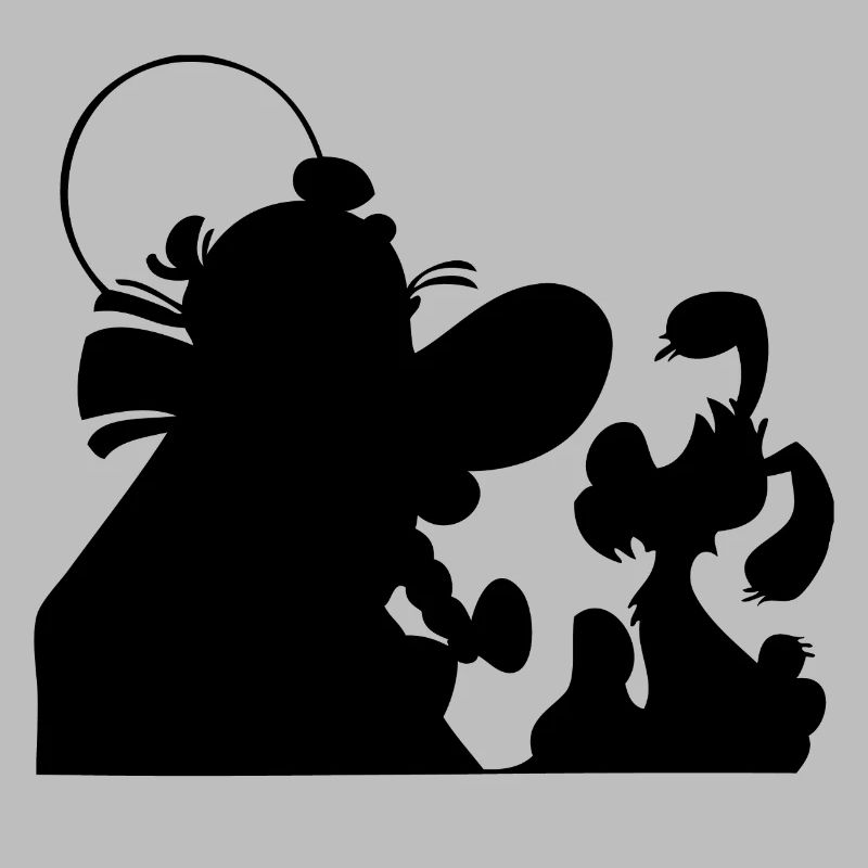 Asterix & Obelix with Dogmatix shadow